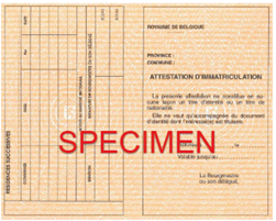 attestation d'immatriculation recto